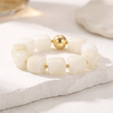 Mondbeschienenes elfenbeinfarbenes Chunky-Armband