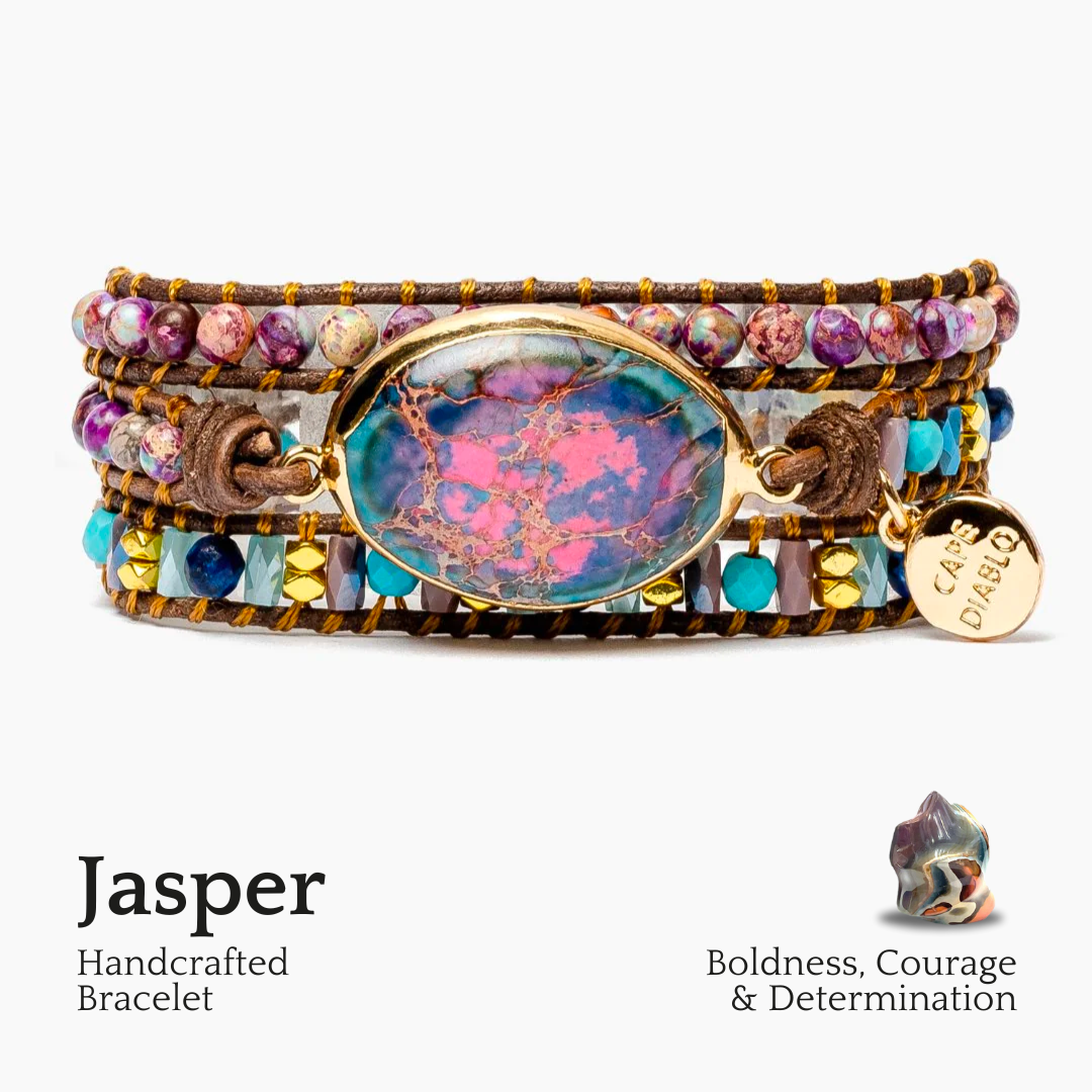 Intensives Emperor Jasper Wickelarmband