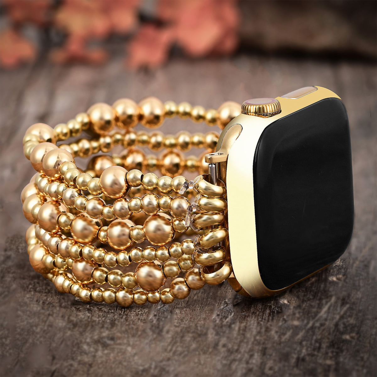 Goldenes Demure Stretch-Armband für Apple Watch