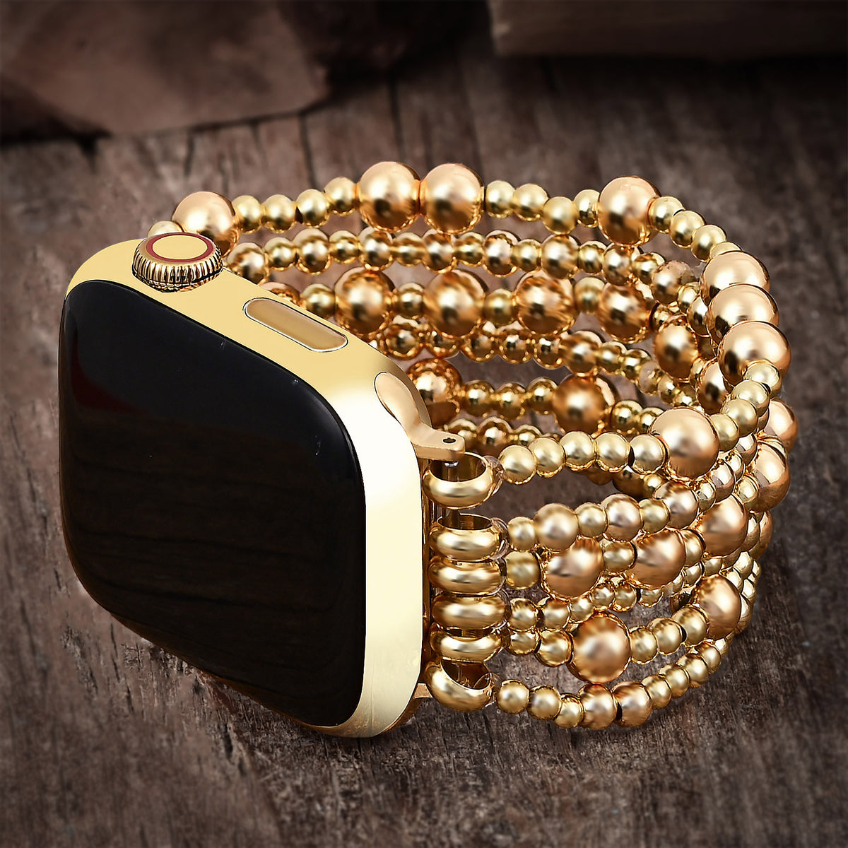 Goldenes Demure Stretch-Armband für Apple Watch