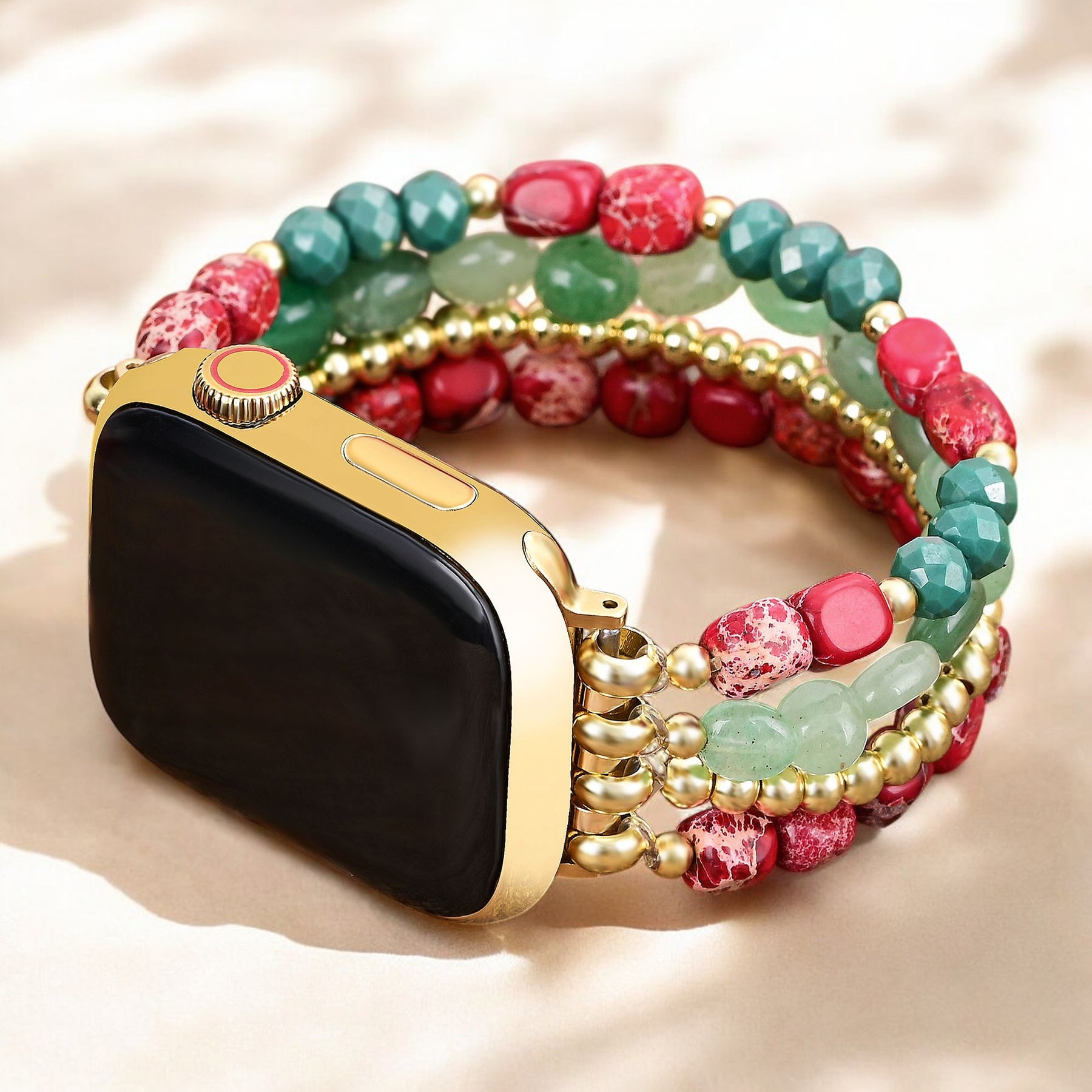 Evergreen Gold Elegance Weihnachts-Apple Watch-Armband