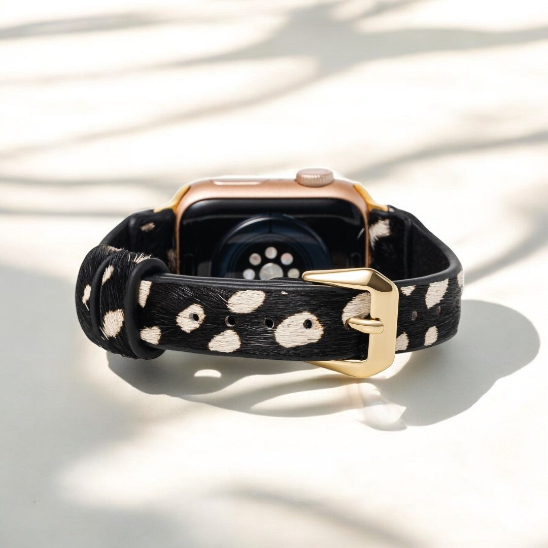 Monochromes Safari-Leder Apple Watch Armband