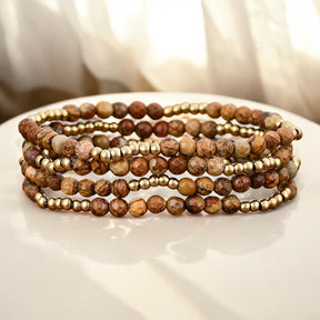Golden Earth Jasper Armband Set