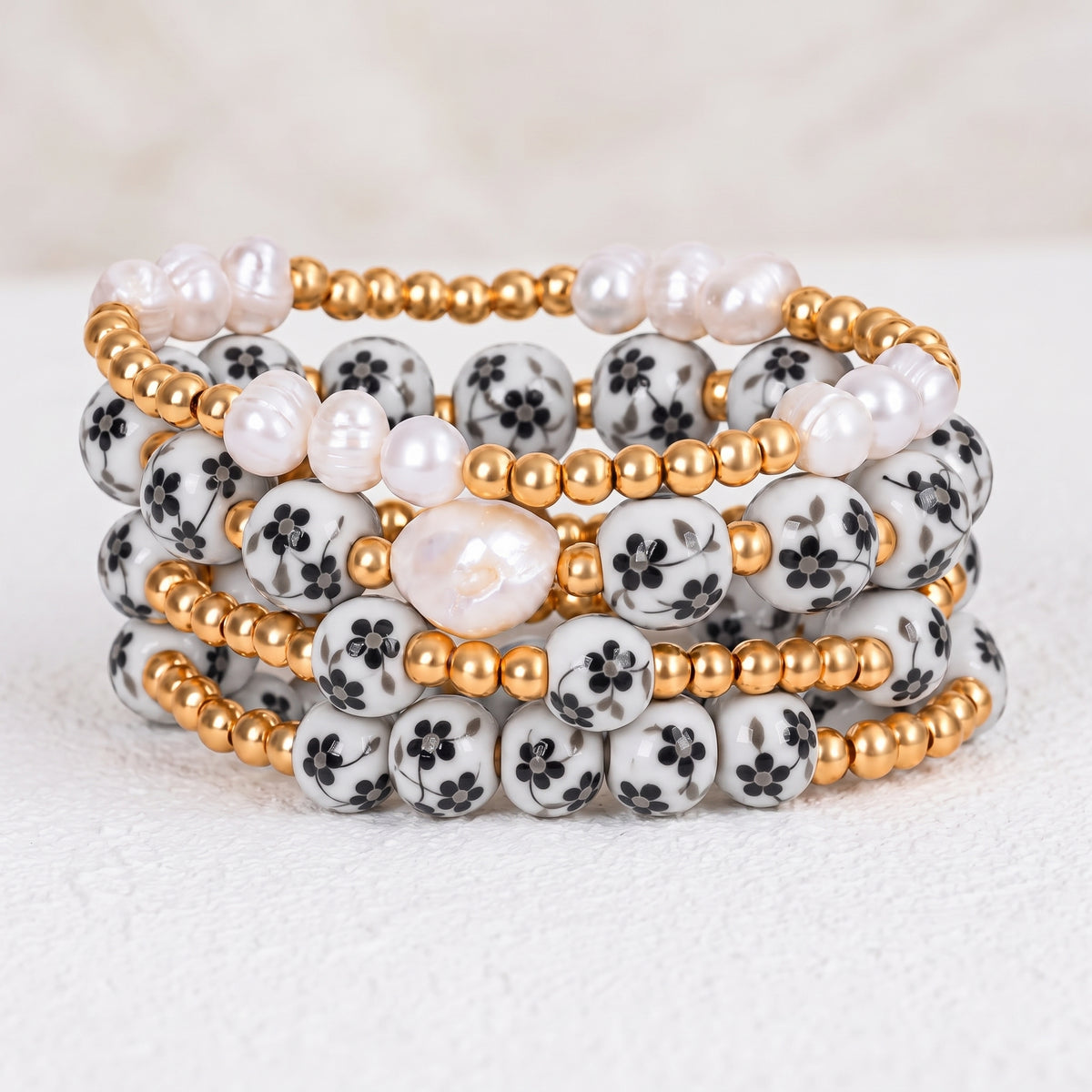 Porcelain Garden Midnight Bloom Armbandset