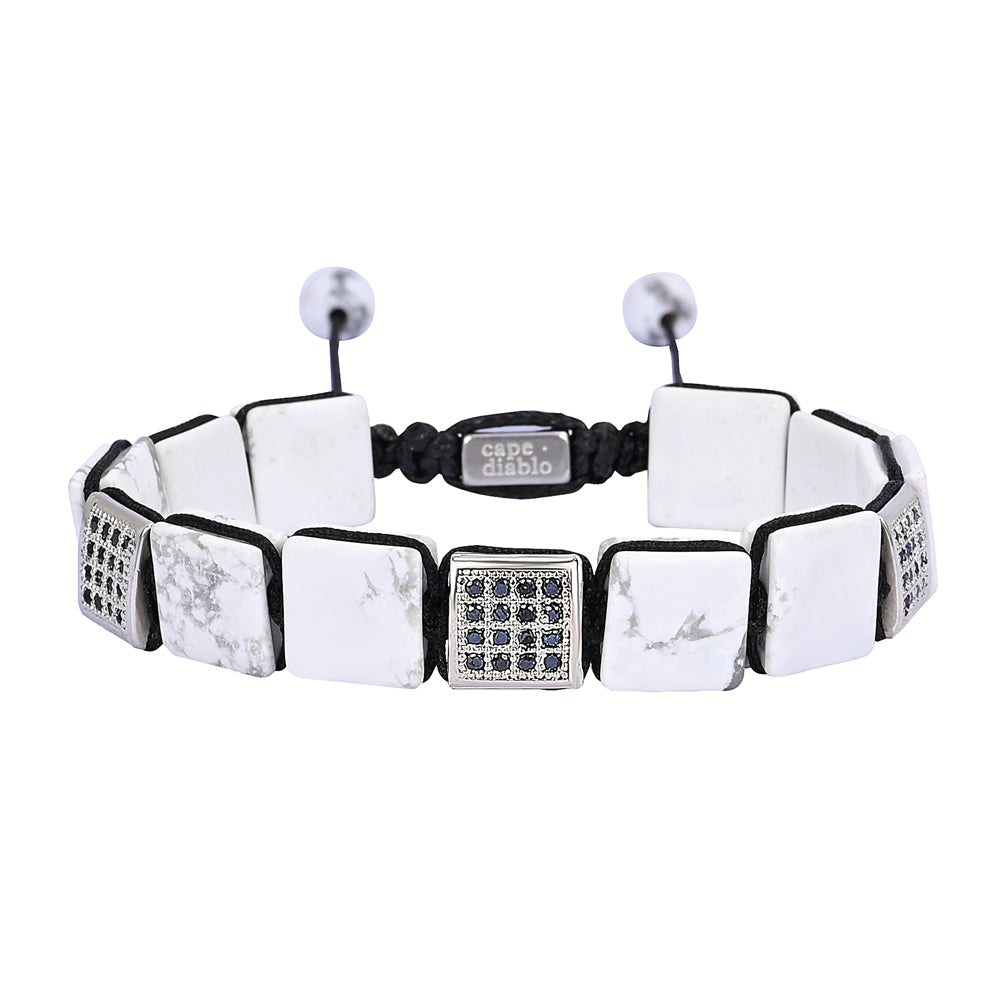 Herren Weiß Türkis Armband