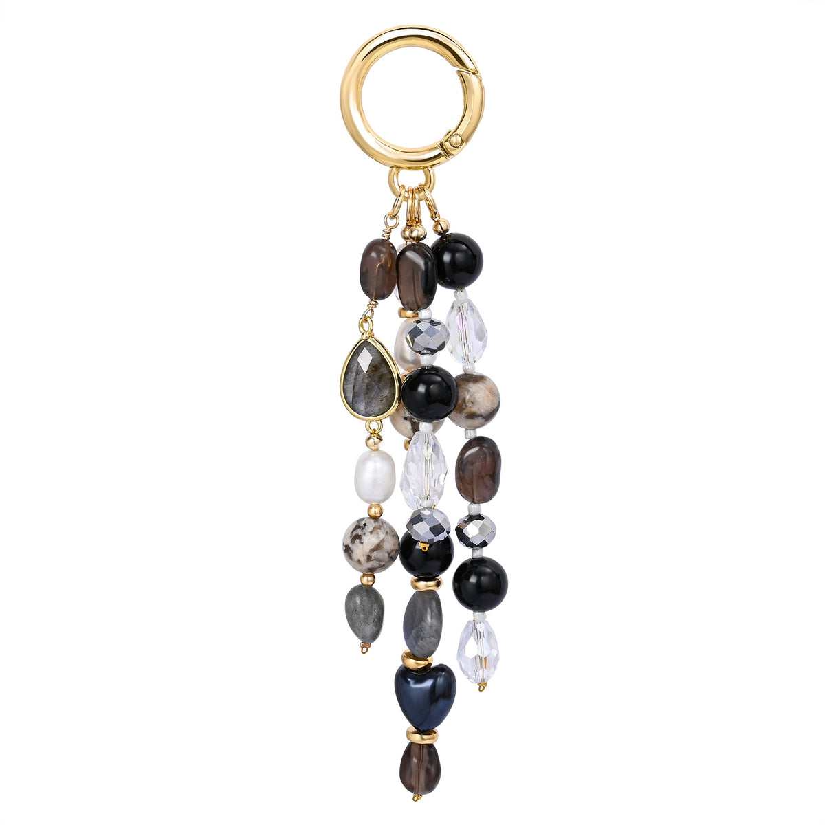 Labradorit Obsidian Harmonie Taschenanhänger