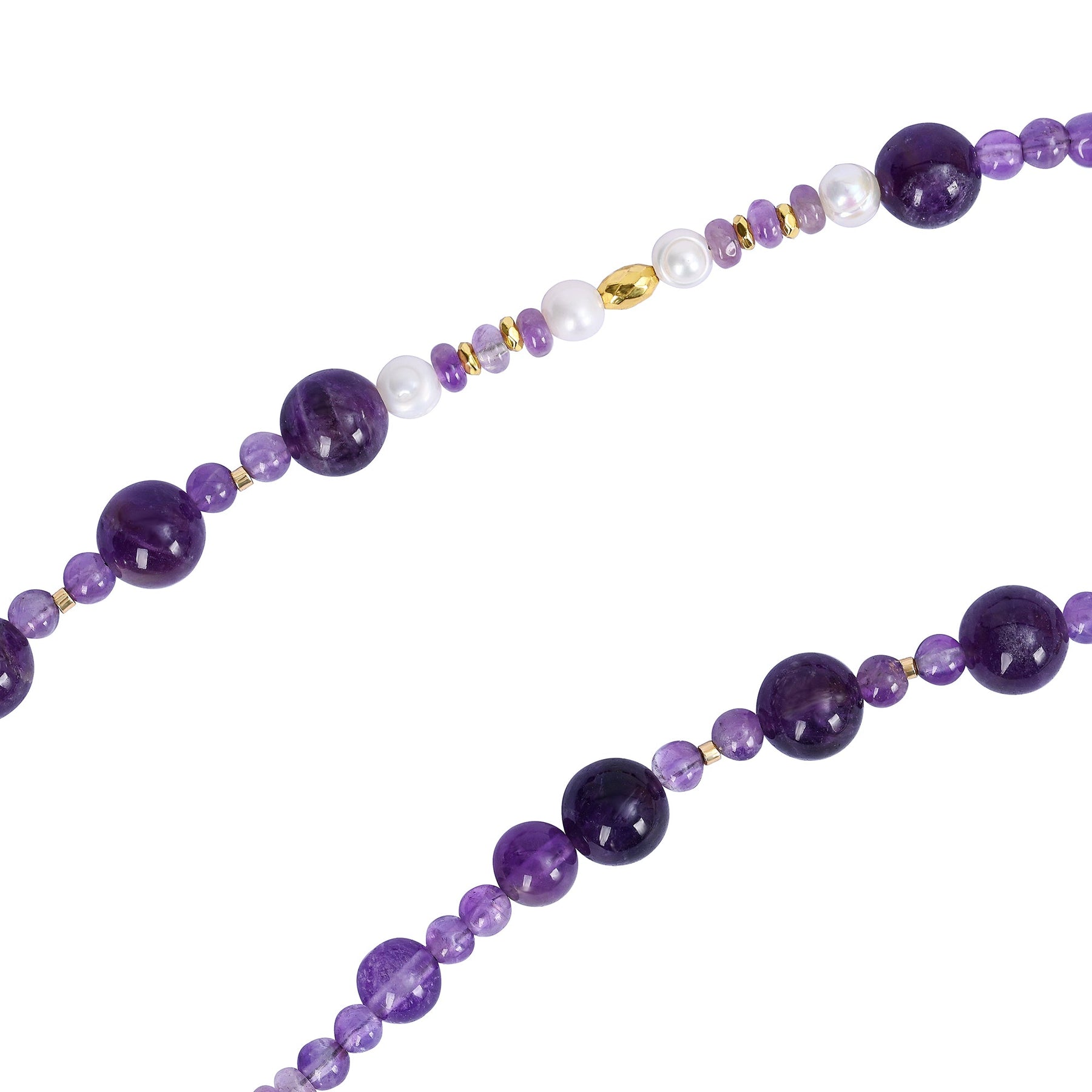 Amethyst- und Perlen-Harmonie-Halskette