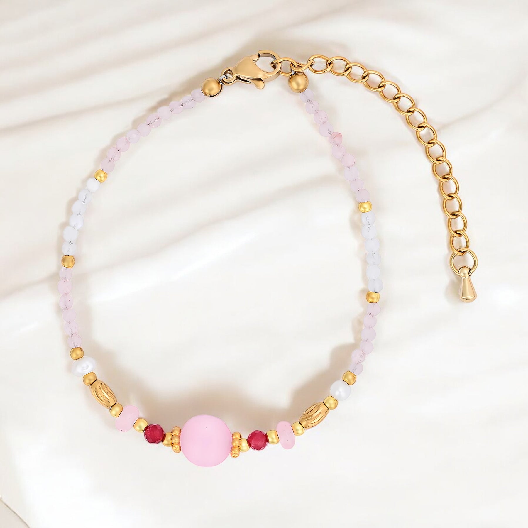Mondlicht Rosenquarz Armband