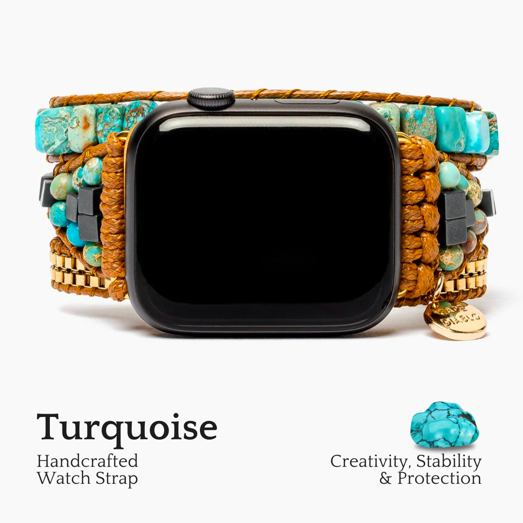 Türkis beruhigende Energie Apple Watch Armband