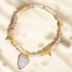 Mondstein Liebesanhänger Armband