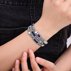 Himmlisches Lapis Schutz Wickelarmband