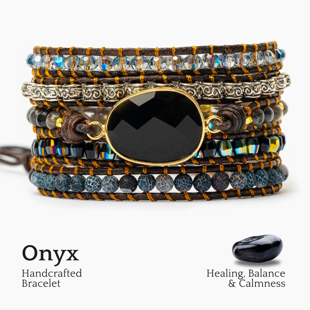 Onyx Moonlight Protection Wickelarmband