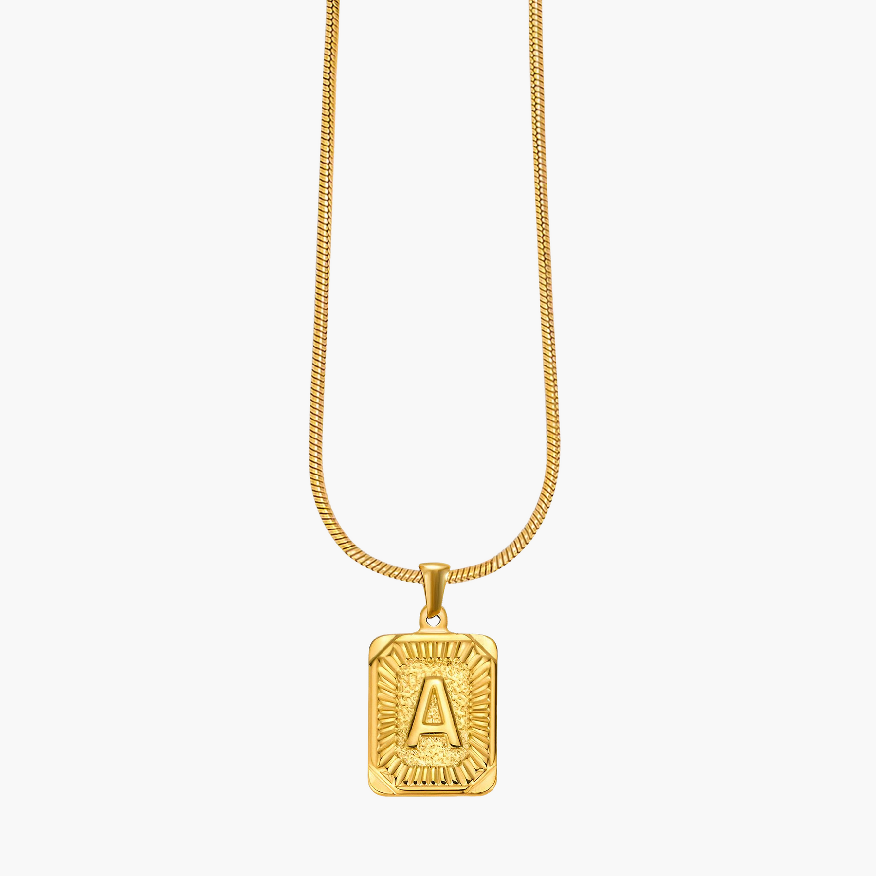 Golden Glow Bubble Buchstaben-Halskette