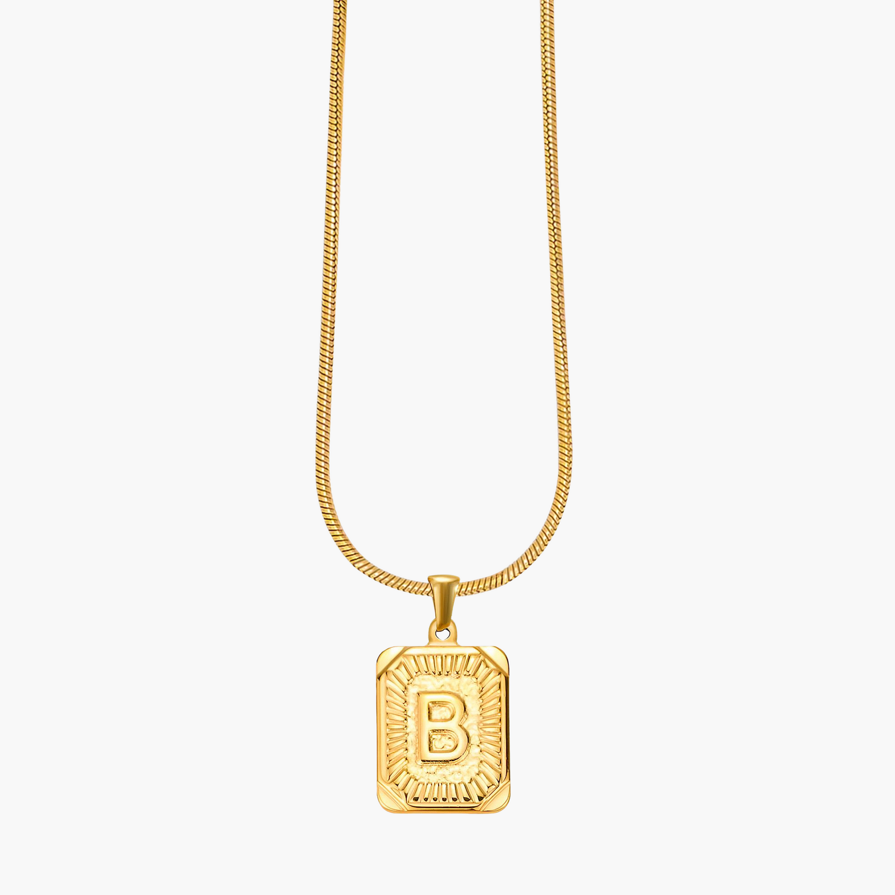 Golden Glow Bubble Buchstaben-Halskette
