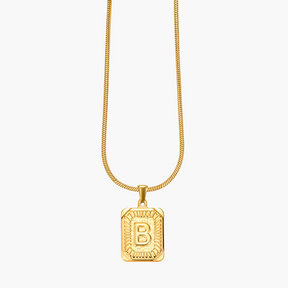 Golden Glow Bubble Buchstaben-Halskette