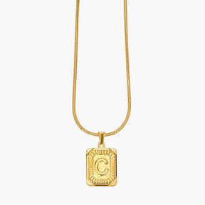 Golden Glow Bubble Buchstaben-Halskette