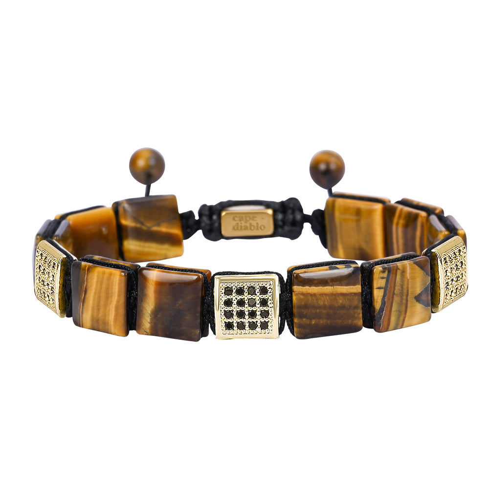 Herren Gelbes Tigerauge Armband