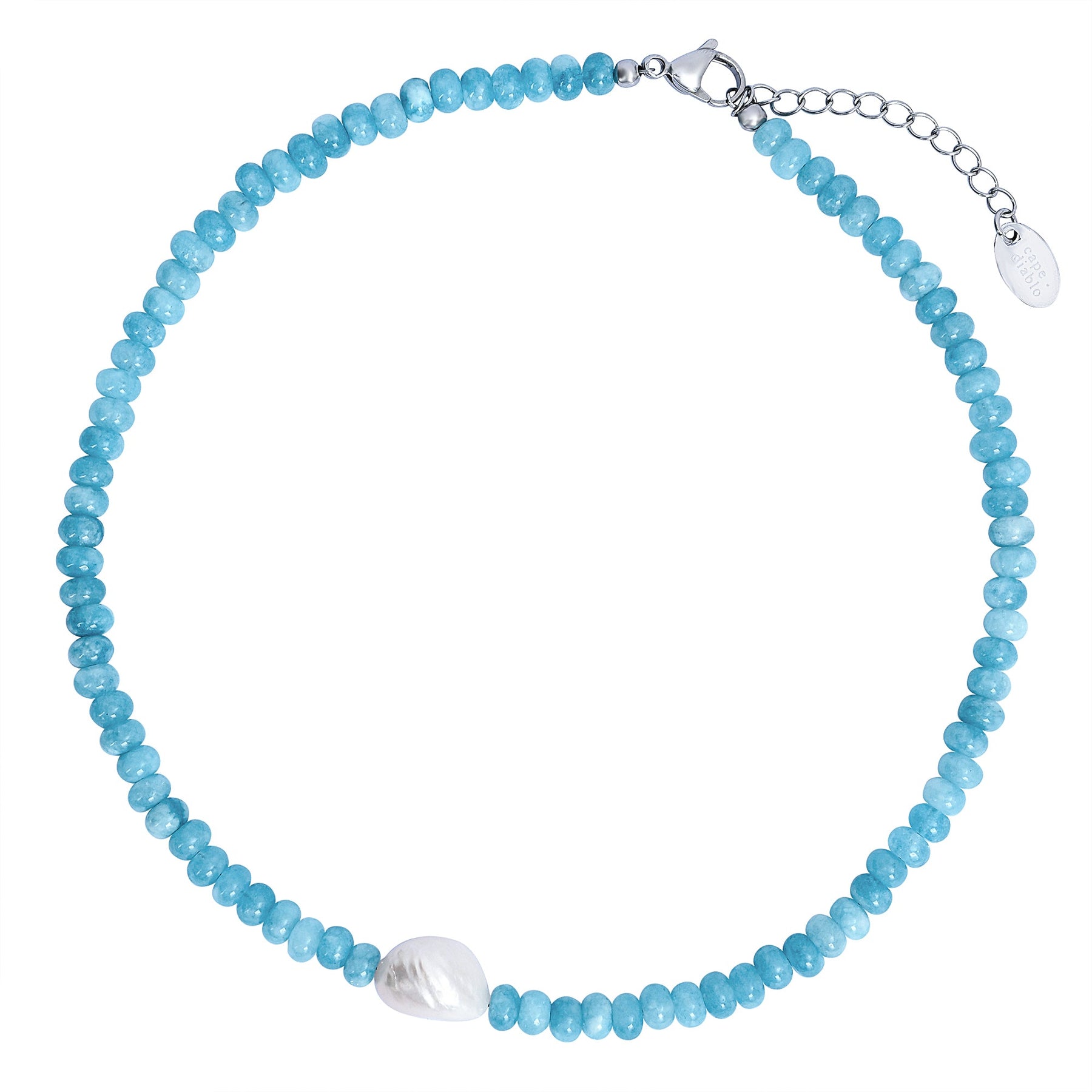 Jadeblüte Perlenkette