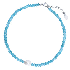 Jadeblüte Perlenkette