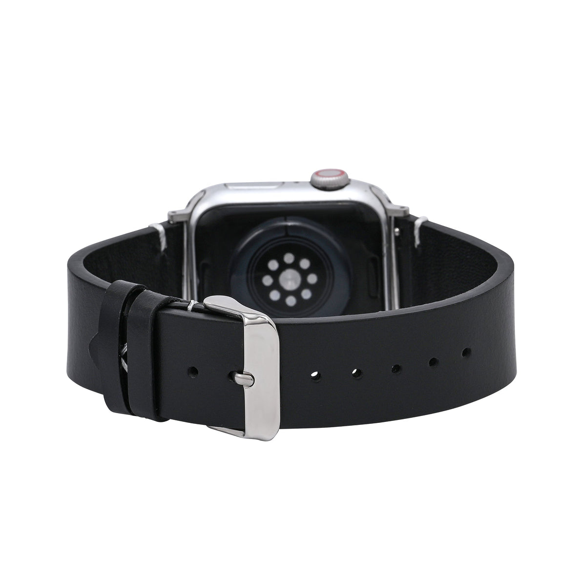 Herren schwarzes Lederarmband für Apple Watch