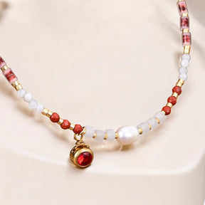 Scharlachrote Harmonie Fußkette