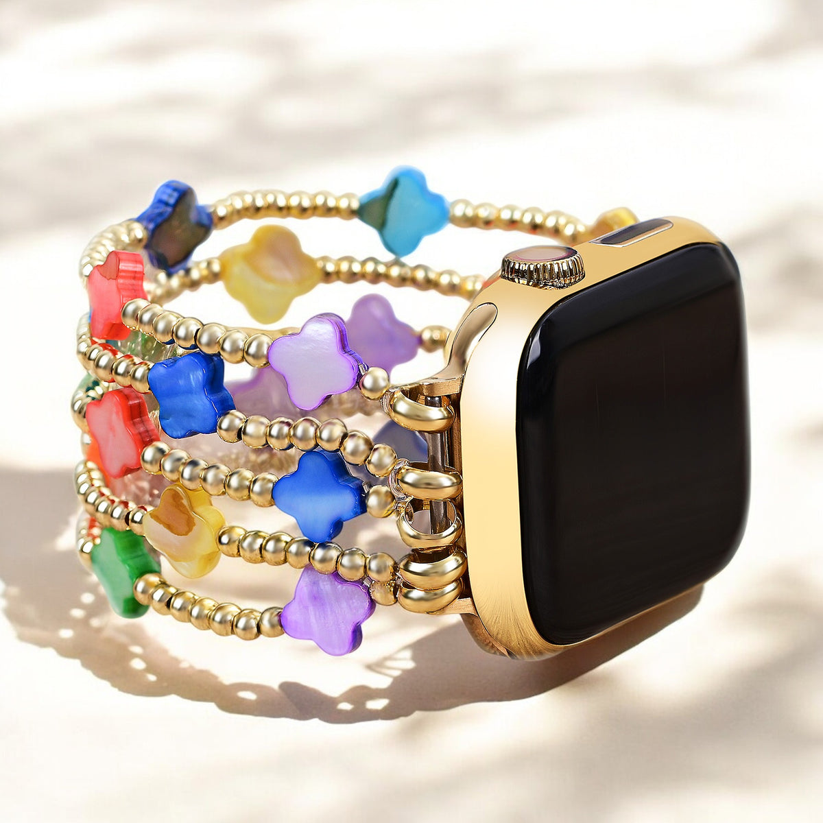 Stretch-Armband Apple Watch „Chakra-Klee“