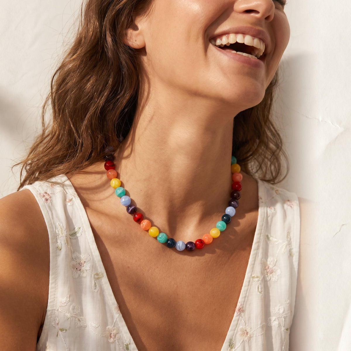 Chunky Regenbogen Perlenkette