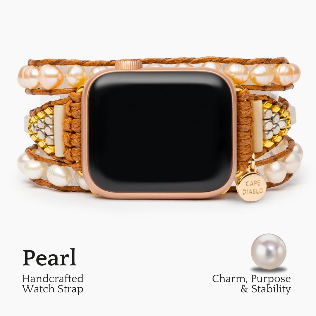 Elegantes Süßwasserperlen-Apple Watch-Armband