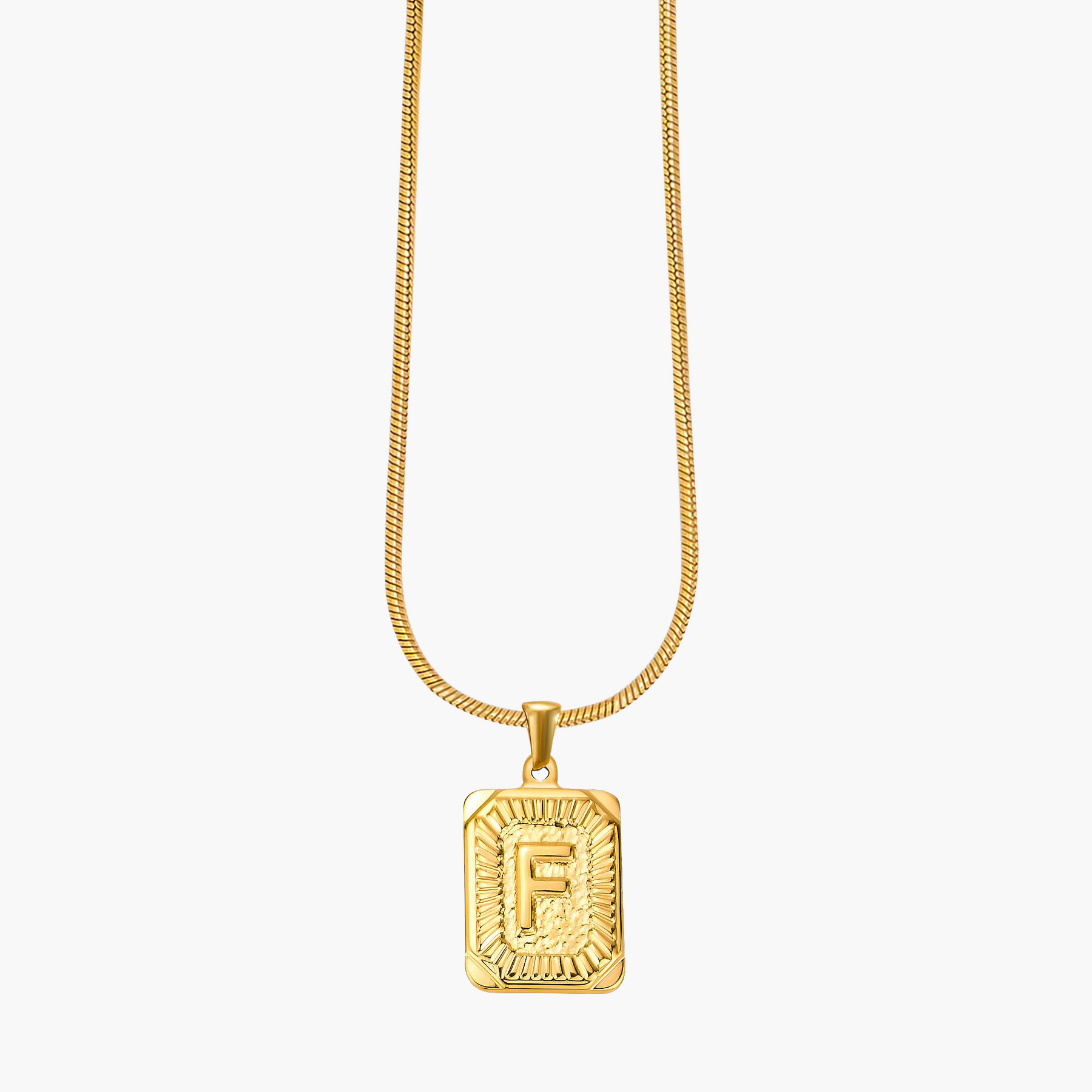 Golden Glow Bubble Buchstaben-Halskette