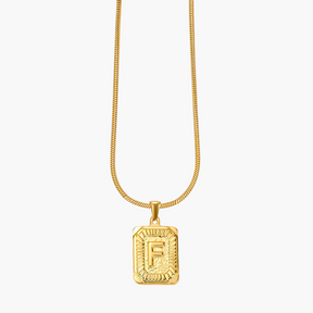 Golden Glow Bubble Buchstaben-Halskette