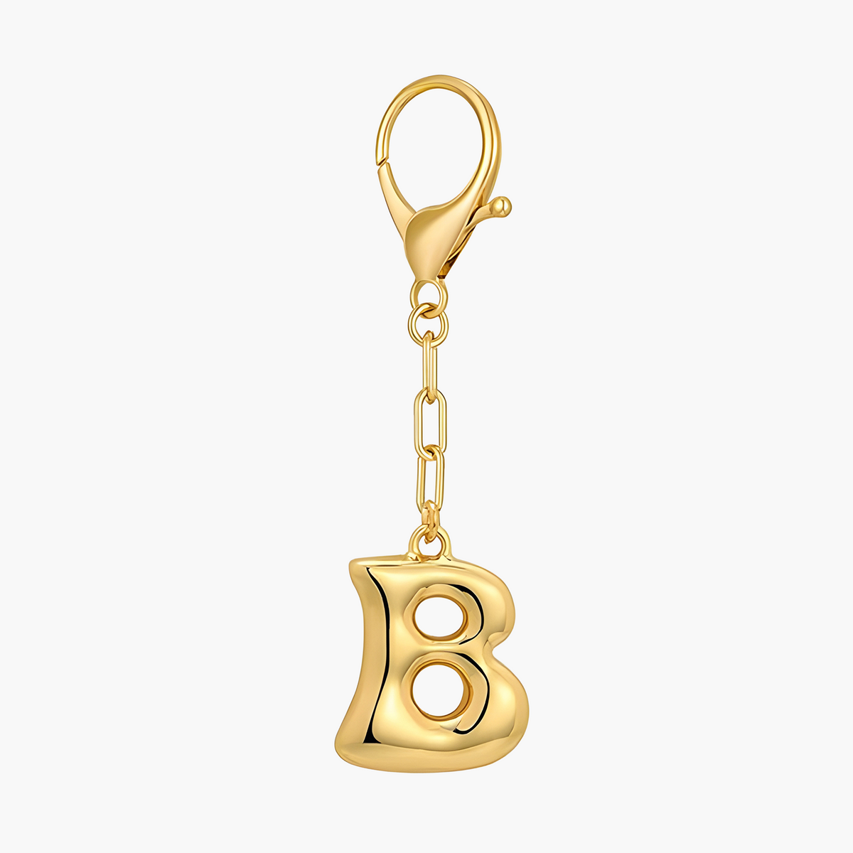 Schlüsselanhänger mit Initial-Buchstaben in Blasenoptik & Taschenanhänger