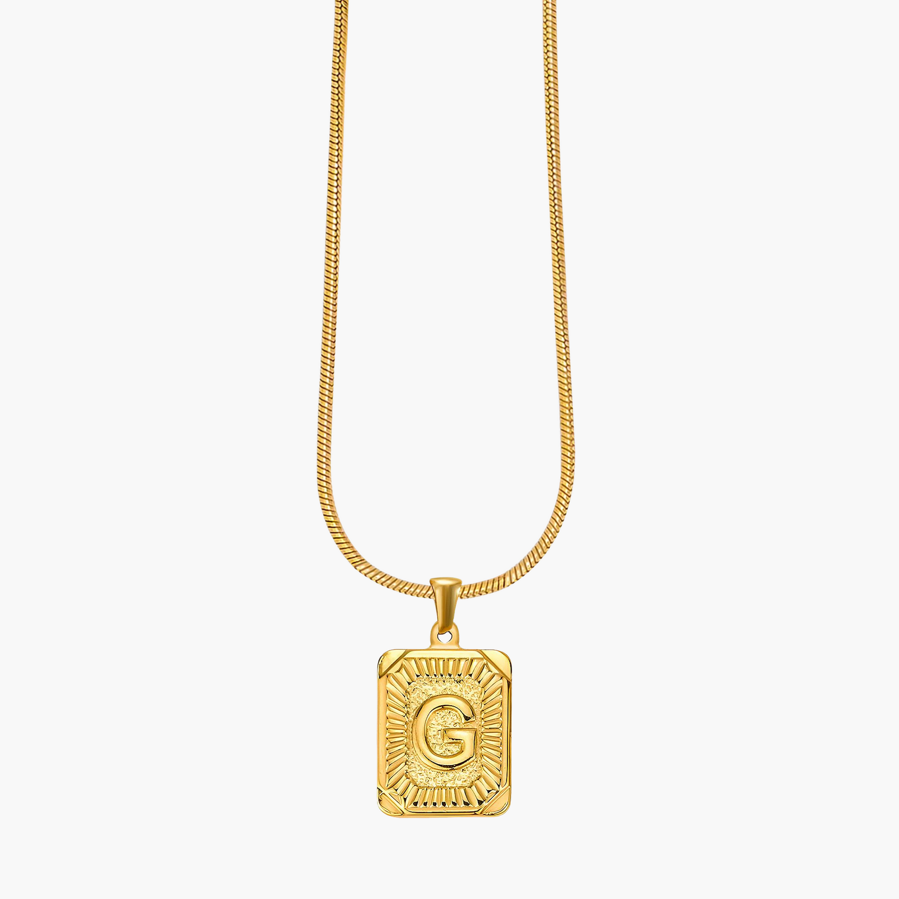 Golden Glow Bubble Buchstaben-Halskette