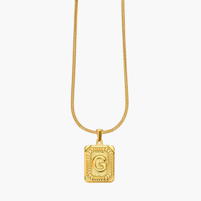 Golden Glow Bubble Buchstaben-Halskette