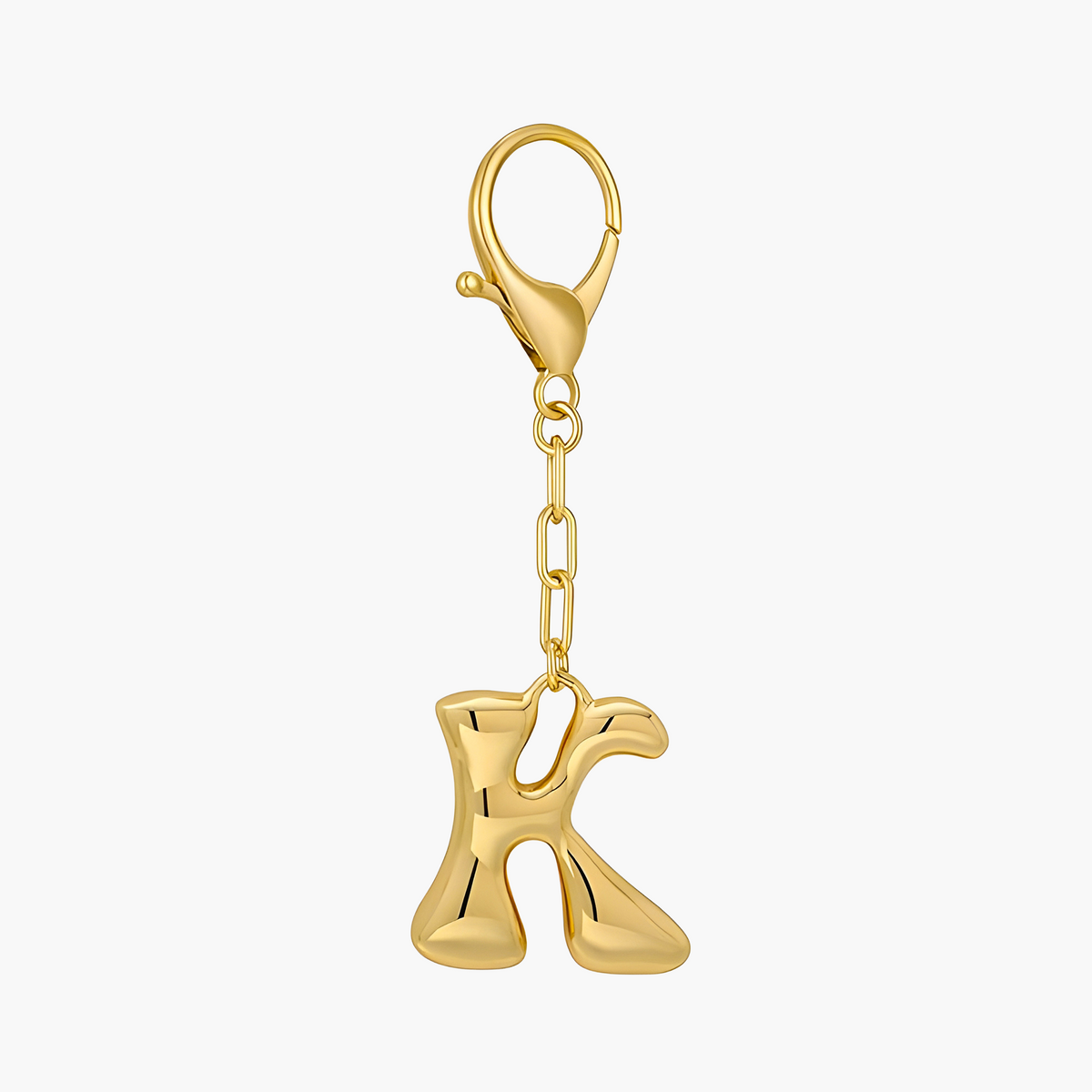 Schlüsselanhänger mit Initial-Buchstaben in Blasenoptik & Taschenanhänger