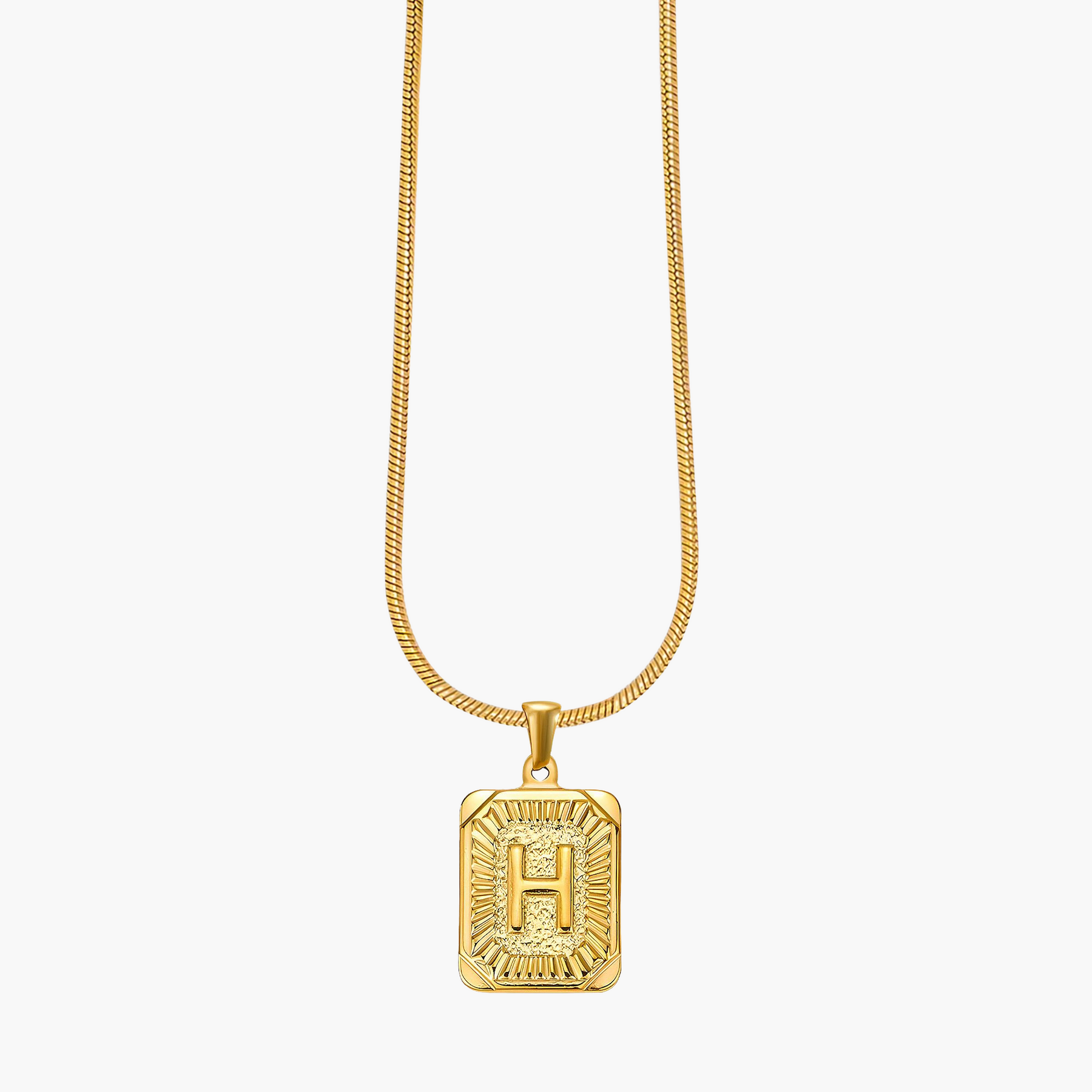 Golden Glow Bubble Buchstaben-Halskette