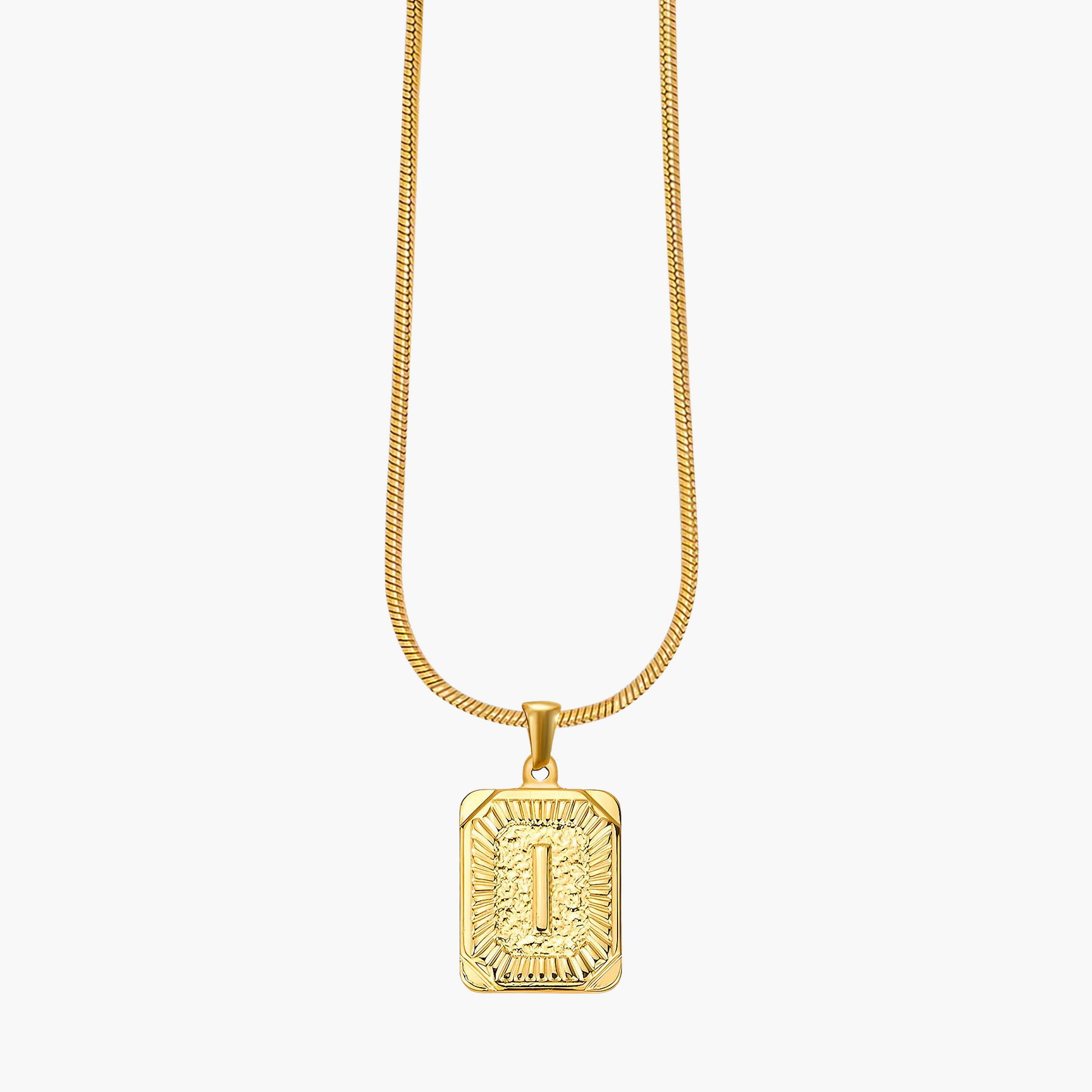 Golden Glow Bubble Buchstaben-Halskette