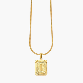 Golden Glow Bubble Buchstaben-Halskette