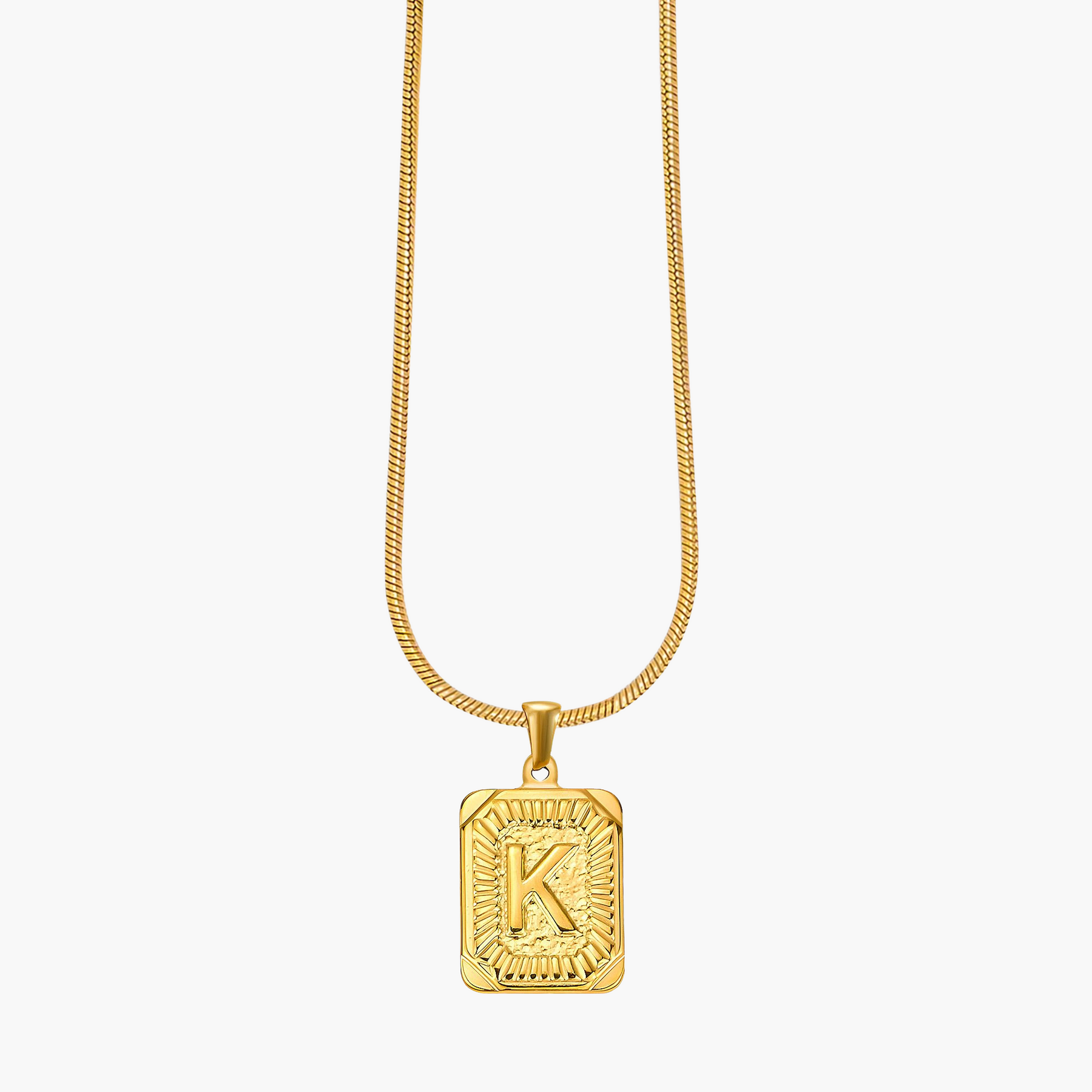 Golden Glow Bubble Buchstaben-Halskette