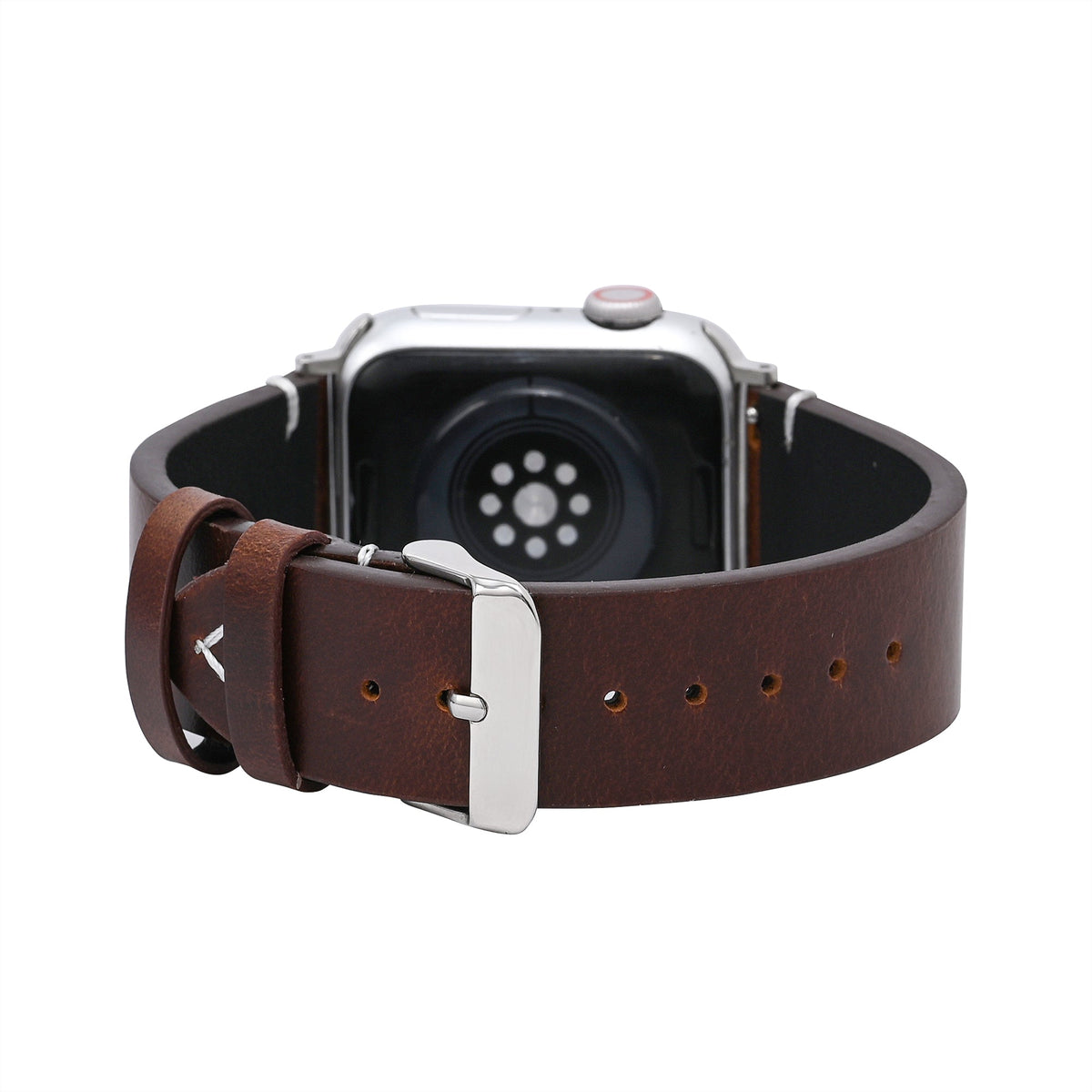 Herren braunes Lederarmband für Apple Watch