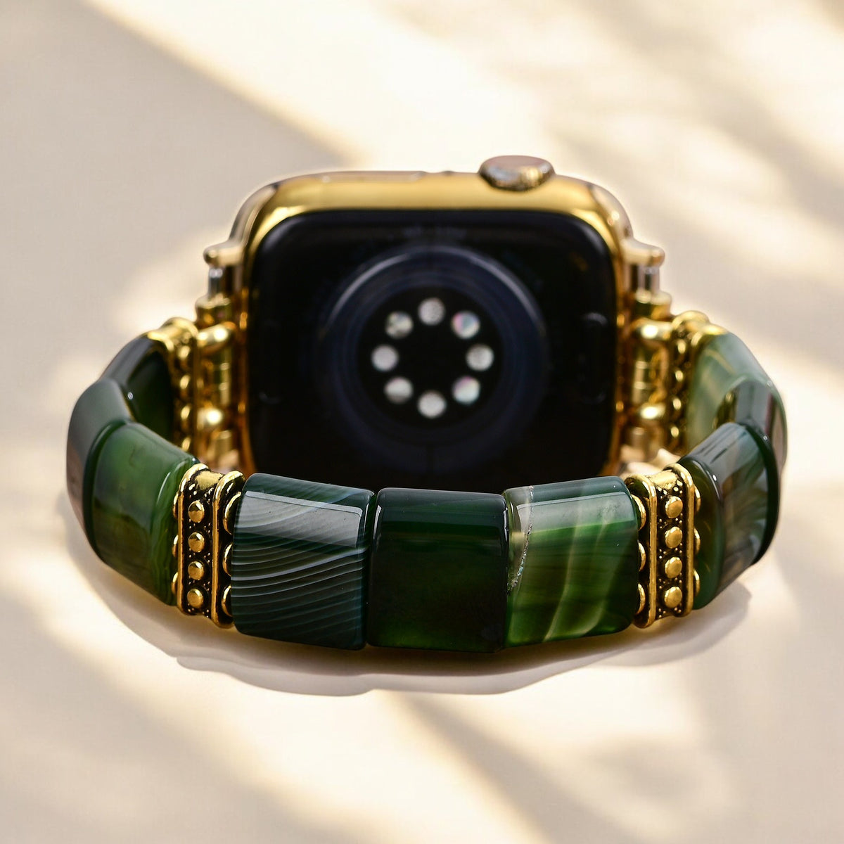 Evergreen Serenity Agate Stretch Apple Watch Armband