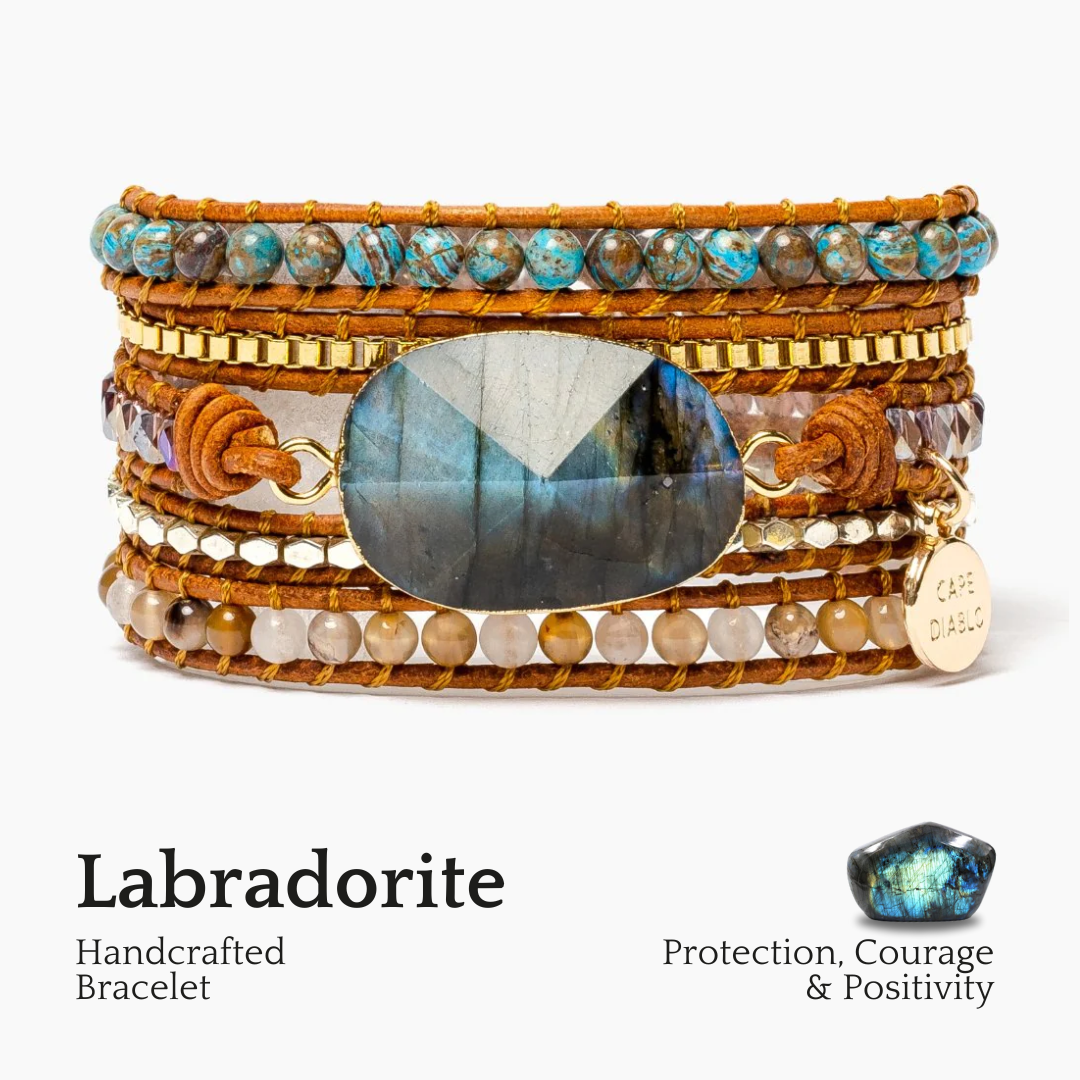 Labradorit Wanderer Wickelarmband