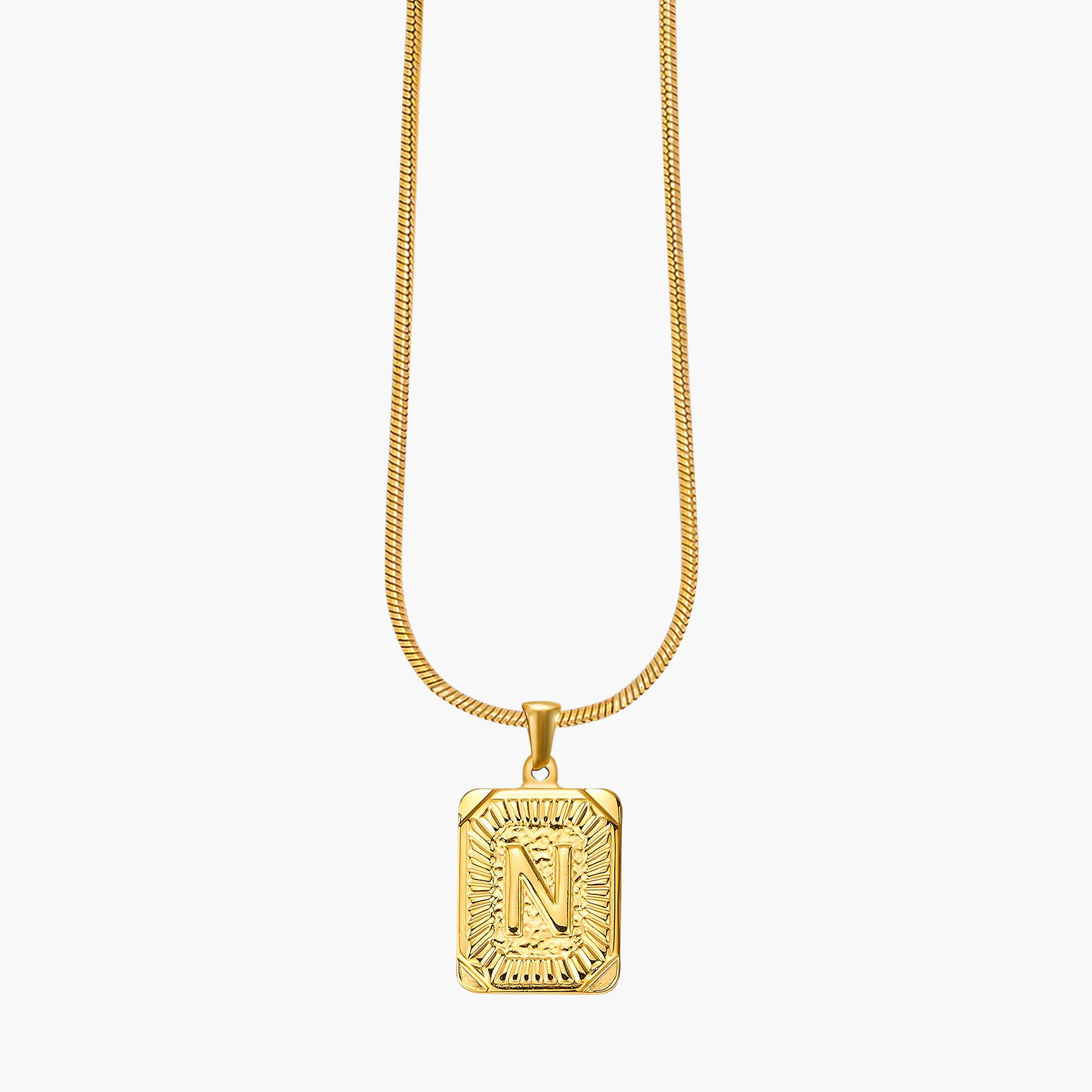 Golden Glow Bubble Buchstaben-Halskette
