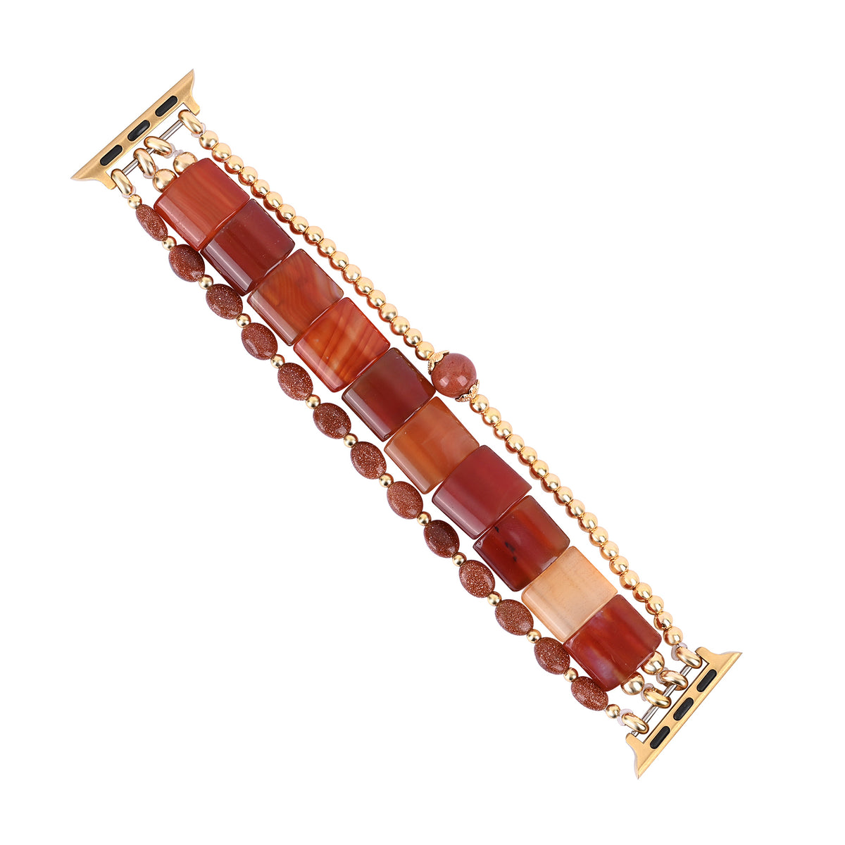Desert Flame Karneol Stretch Apple Watch Armband
