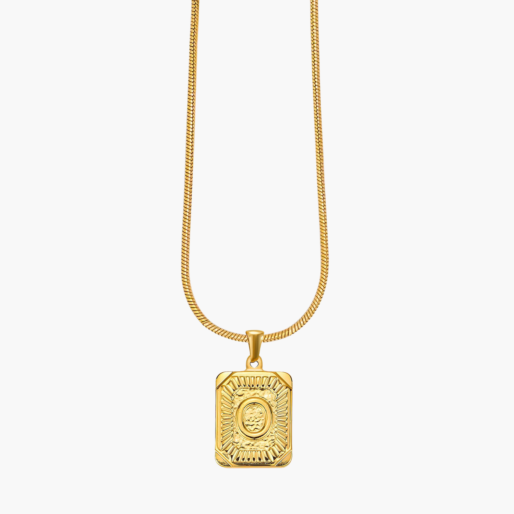Golden Glow Bubble Buchstaben-Halskette