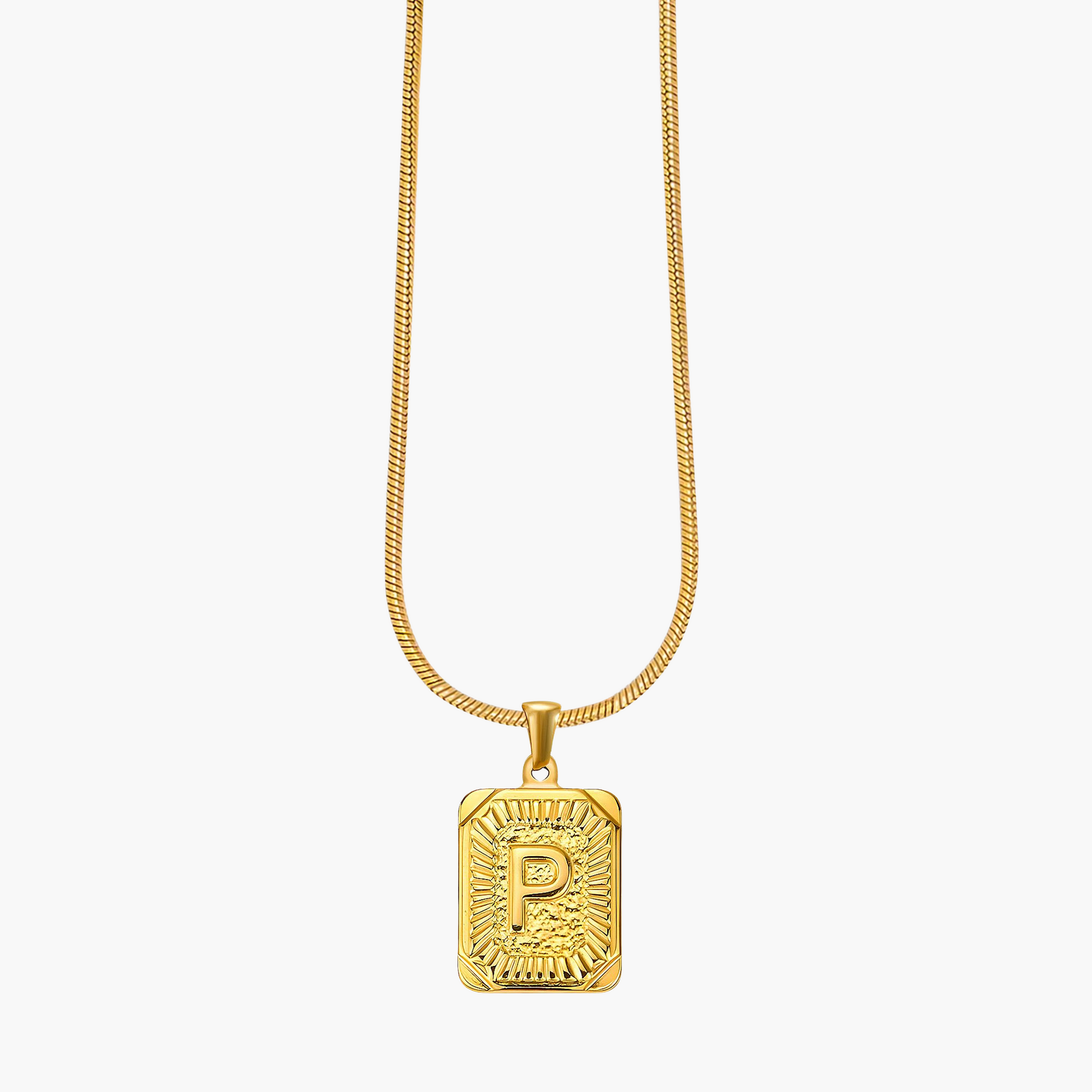 Golden Glow Bubble Buchstaben-Halskette
