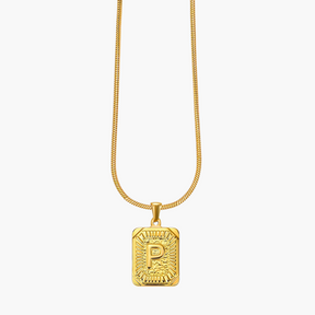 Golden Glow Bubble Buchstaben-Halskette