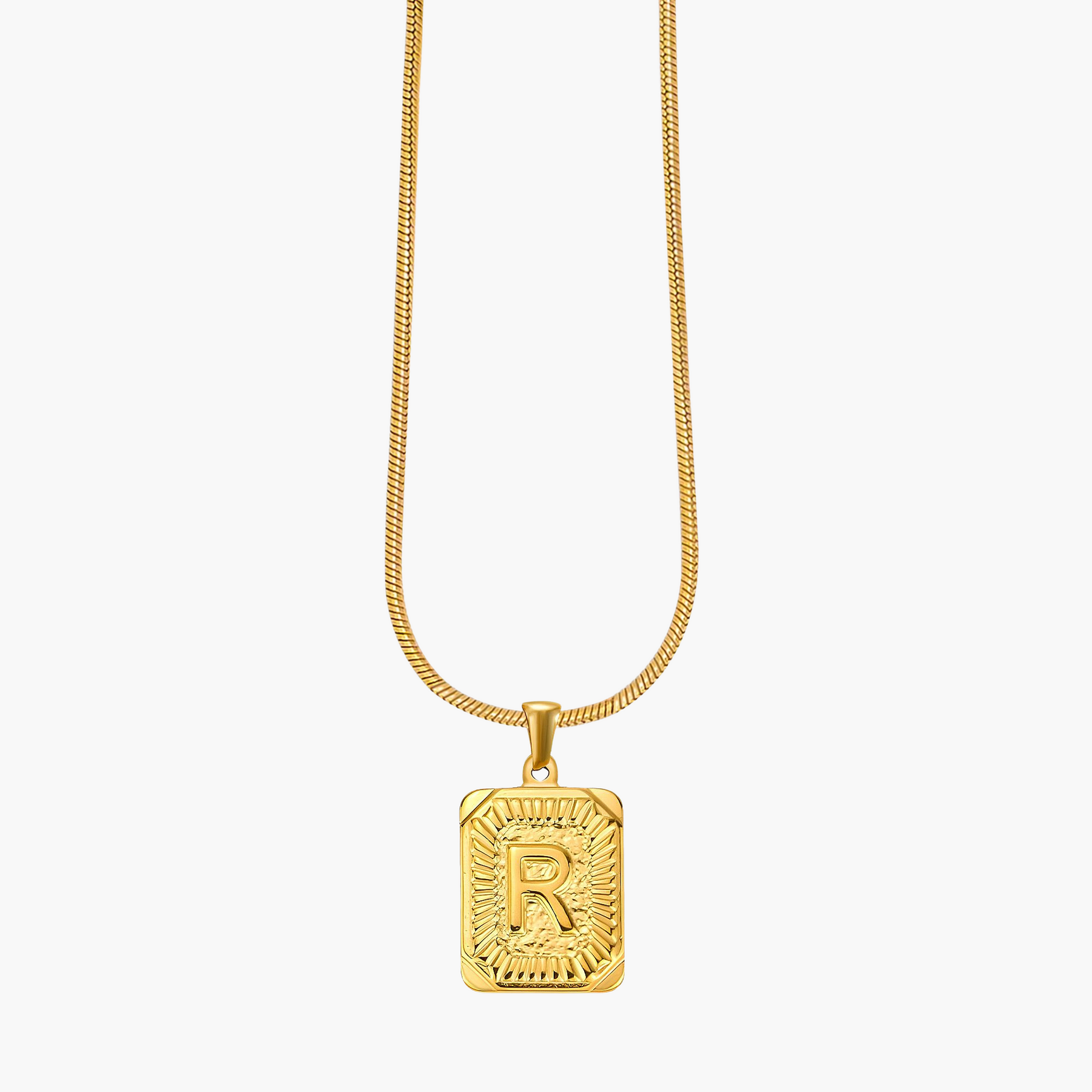 Golden Glow Bubble Buchstaben-Halskette