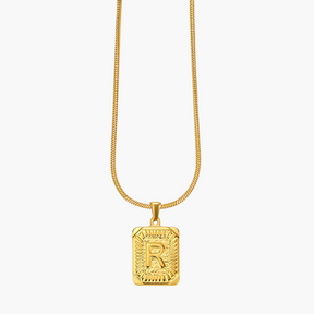 Golden Glow Bubble Buchstaben-Halskette