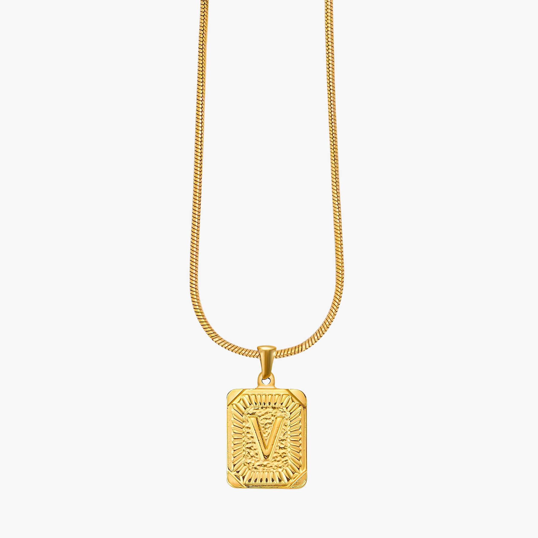 Golden Glow Bubble Buchstaben-Halskette