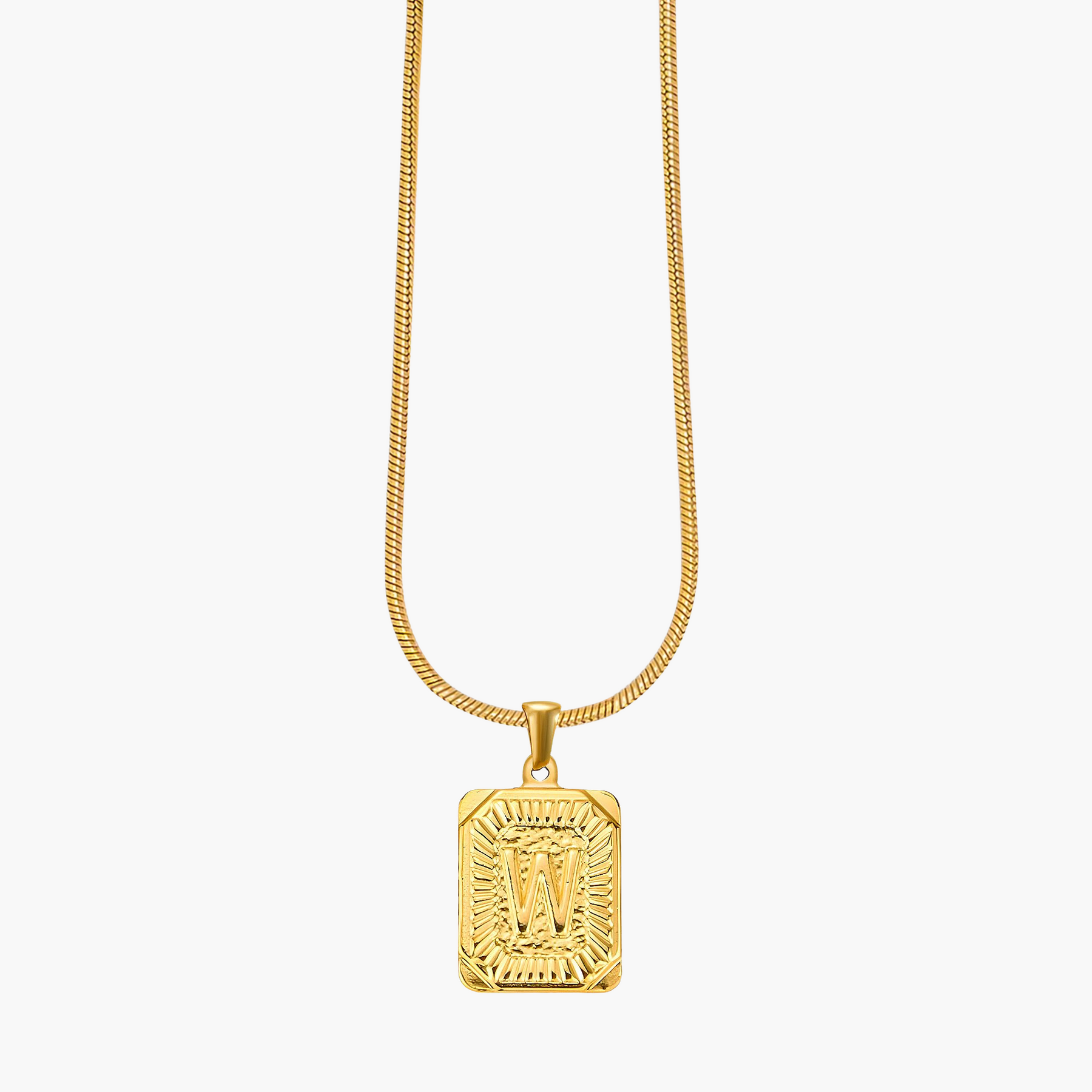 Golden Glow Bubble Buchstaben-Halskette